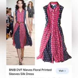 DVF Nieves Silk Dress - Size 4, Beautiful Floral Print!